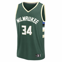 Hunter Green Giannis Antetokounmpo Milwaukee Bucks Youth Fast Break Replica Player Jersey | NBA