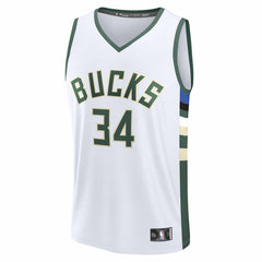 White Giannis Antetokounmpo Milwaukee Bucks Youth Fast Break Replica Player Jersey | NBA