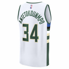 White Giannis Antetokounmpo Milwaukee Bucks Youth Fast Break Replica Player Jersey | NBA