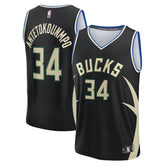 Black Giannis Antetokounmpo Milwaukee Bucks Youth Fast Break Replica Player Jersey | NBA