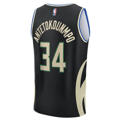 Black Giannis Antetokounmpo Milwaukee Bucks Youth Fast Break Replica Player Jersey | NBA