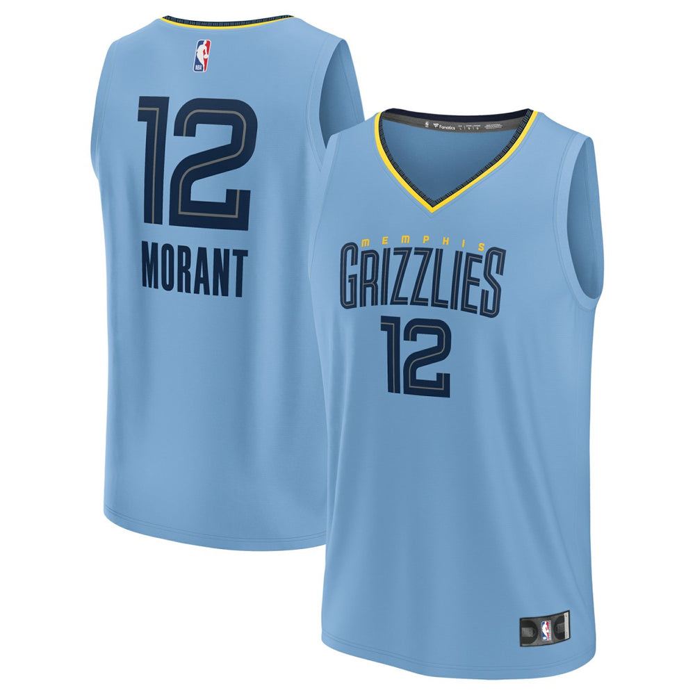Light Blue Ja Morant Memphis Grizzlies Youth Fast Break Replica Player Jersey | NBA