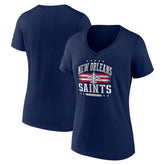 New Orleans Saints Women's Americana Team V-Neck T-Shirt | NFL Sale