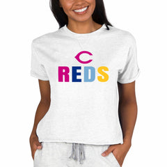 Cincinnati Reds Concepts Sport Women's Mainstream Terry Sweatshirt - MLB Sweatshirts