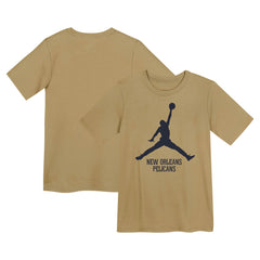 Gold New Orleans Pelicans Jordan Brand Preschool Essential Jumpman T-Shirt | NBA
