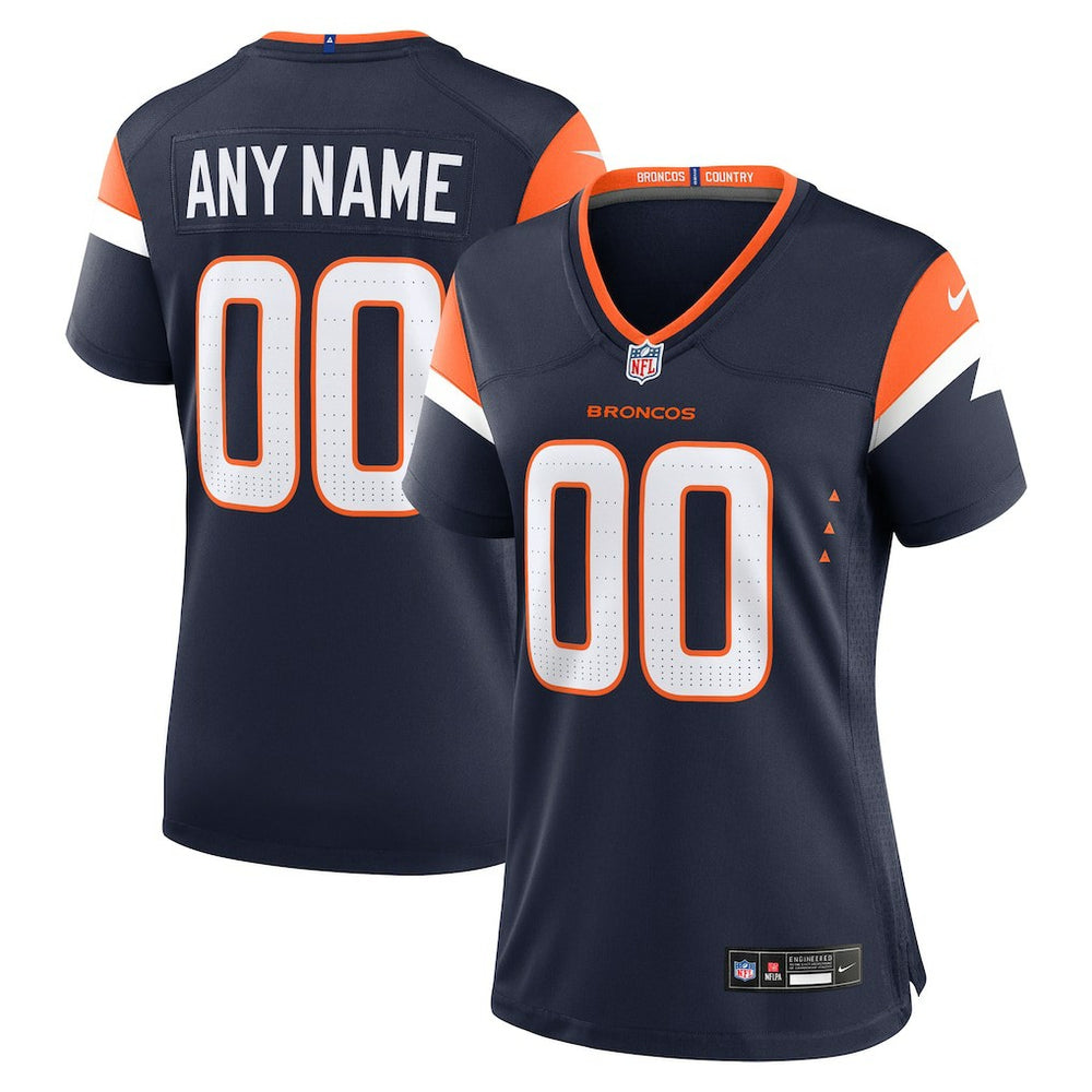 Denver Broncos Women's Alternate Mile High Collection Custom Game Jersey | NFL Discount