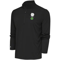 Charcoal Boston Celtics Antigua Shamrock Tribute Quarter-Zip Pullover Top | NBA