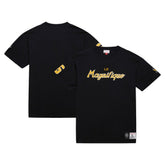 Mario Lemieux Pittsburgh Penguins Mitchell & Ness Premium Nickname Vintage Logo T-Shirt - NHL T-shirts