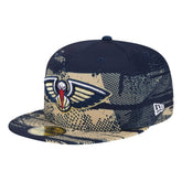 Navy New Orleans Pelicans Tip-Off 59FIFTY Fitted Hat | NBA