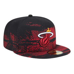 Black Miami Heat Tip-Off 59FIFTY Fitted Hat | NBA