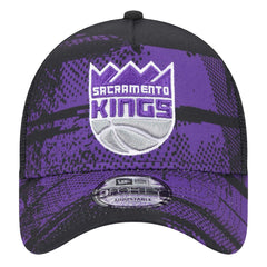 Black/Purple Sacramento Kings Tip Off A-Frame Trucker 9FORTY Adjustable Hat | NBA