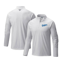 Los Angeles Dodgers Columbia Terminal Tackle Omni-Shade Raglan Quarter-Zip Pullover Top - MLB Pullover