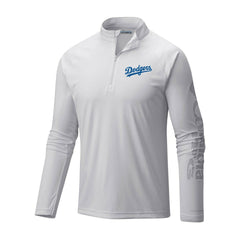 Los Angeles Dodgers Columbia Terminal Tackle Omni-Shade Raglan Quarter-Zip Pullover Top - MLB Pullover