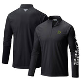Athletics Columbia Terminal Tackle Omni-Shade Raglan Quarter-Zip Pullover Top - MLB Pullover