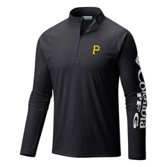 Pittsburgh Pirates Columbia Terminal Tackle Omni-Shade Raglan Quarter-Zip Pullover Top - MLB Pullover