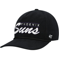 Black Phoenix Suns '47 Double Header Sidepatch Cord Hitch Adjustable Hat | NBA