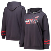 Detroit Red Wings Fanatics Women's Plus Size Lightweight Fleece Raglan Pullover Hoodie - NHL Hoodies