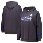 Toronto Maple Leafs Fanatics Women's Plus Size Lightweight Fleece Raglan Pullover Hoodie - NHL Hoodies