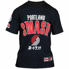 Black Portland Trail Blazers Hyperfly Unisex NBA x My Hero Academia All Might Smash T-Shirt | NBA