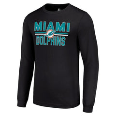 Miami Dolphins Starter Team Mesh Print Graphic Long Sleeve T-Shirt | NFL Sale