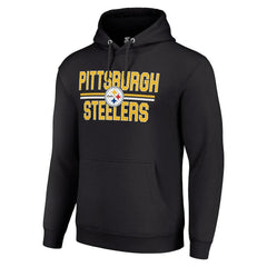 Pittsburgh Steelers Starter Unisex Team Mesh Print Graphic Tri-Blend Pullover Hoodie | NFL New