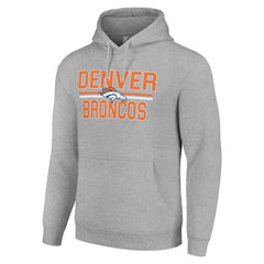 Denver Broncos Starter Unisex Team Mesh Print Graphic Tri-Blend Pullover Hoodie | NFL Discount