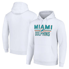 Miami Dolphins Starter Unisex Team Mesh Print Graphic Tri-Blend Pullover Hoodie | NFL Hot