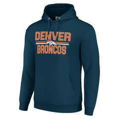 Denver Broncos Starter Unisex Team Mesh Print Graphic Tri-Blend Pullover Hoodie | NFL New