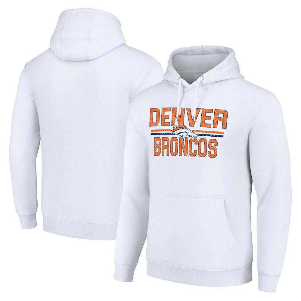 Denver Broncos Starter Unisex Team Mesh Print Graphic Tri-Blend Pullover Hoodie | NFL Sale