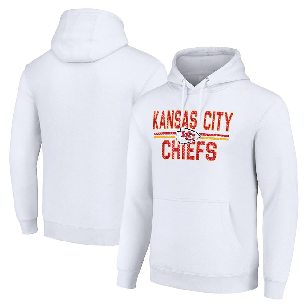 Kansas City Chiefs Starter Unisex Team Mesh Print Graphic Tri-Blend Pullover Hoodie | NFL Hot