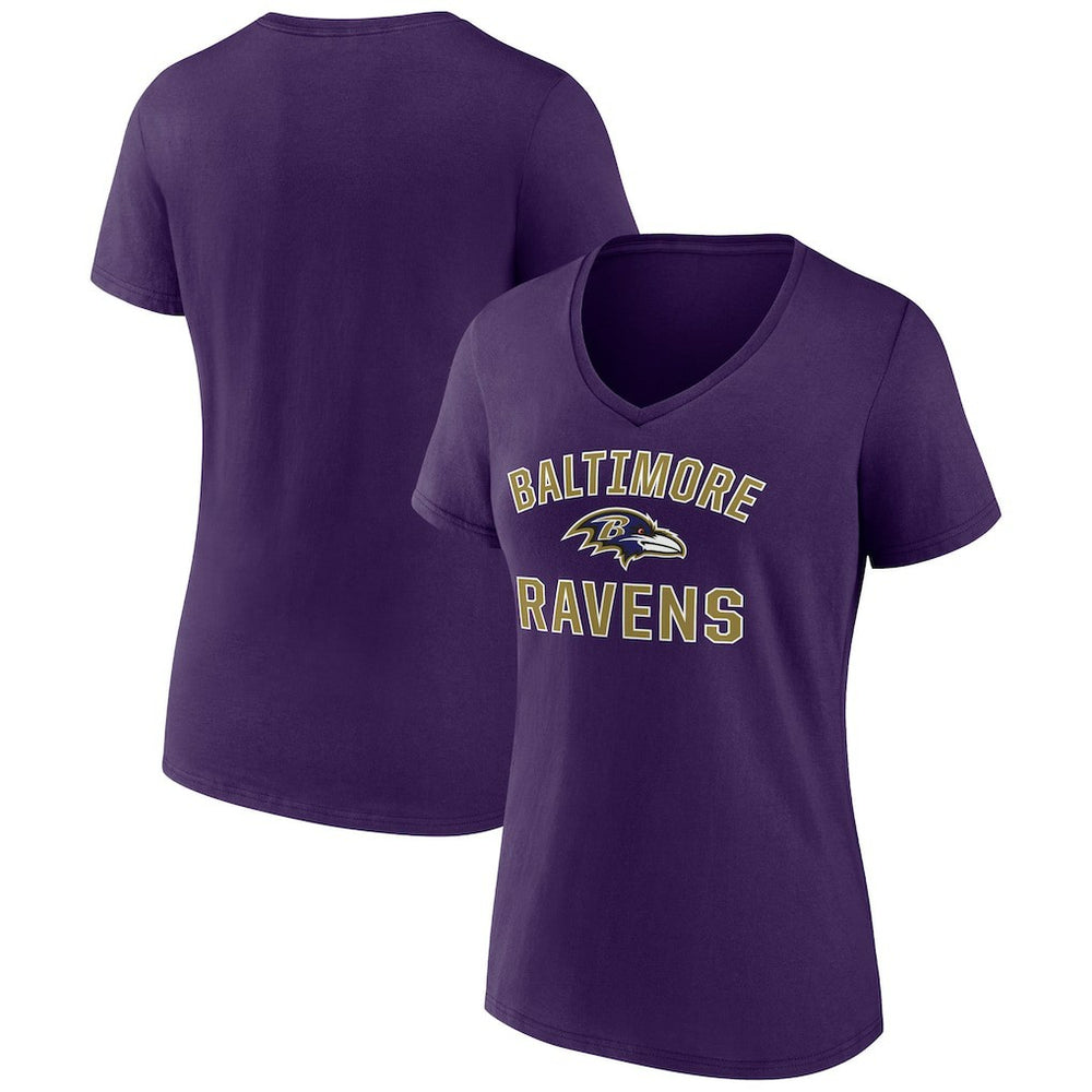 Baltimore Ravens Women's Victory Arch V-Neck T-Shirt | NFL Hot