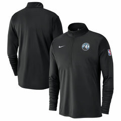 Black Minnesota Timberwolves 2024/25 City Edition Authentic Coaches Performance Half-Zip Top | NBA
