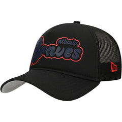 Atlanta Braves New Era Retro Bold A-Frame Trucker 9FORTY Adjustable Hat - MLB Hats