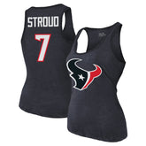 Houston Texans C.J. Stroud Majestic Threads Women's Name & Number Tri-Blend Tank Top | NFL Discount