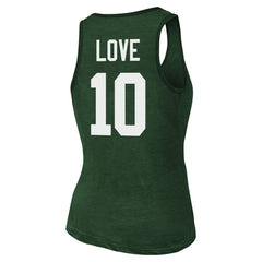 Green Bay Packers Jordan Love Majestic Threads Women's Name & Number Tri-Blend Tank Top | NFL New