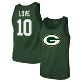 Green Bay Packers Jordan Love Majestic Threads Tri-Blend Player Name & Number Tank Top | NFL New