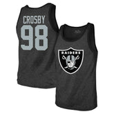 Las Vegas Raiders Maxx Crosby Majestic Threads Tri-Blend Player Name & Number Tank Top | NFL Discount
