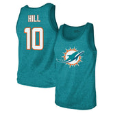 Miami Dolphins Tyreek Hill Majestic Threads Tri-Blend Player Name & Number Tank Top | NFL Discount