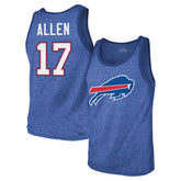 Buffalo Bills Josh Allen Majestic Threads Tri-Blend Player Name & Number Tank Top | NFL Outlet