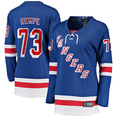Matt Rempe New York Rangers Fanatics Women's Home Breakaway Jersey - NHL Jerseys