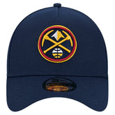 Navy Denver Nuggets A-Frame 9FORTY Adjustable Hat sale | NBA