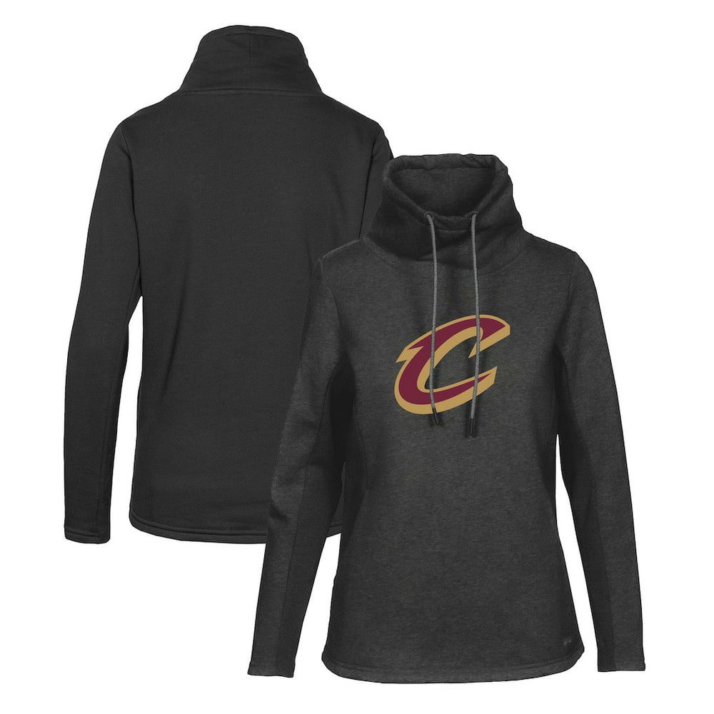 Black Cleveland Cavaliers Levelwear Women's Loop Core Funnel Neck Pullover Sweatshirt sale | NBA