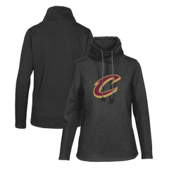 Black Cleveland Cavaliers Levelwear Women's Loop Core Funnel Neck Pullover Sweatshirt sale | NBA
