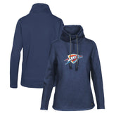 Navy Oklahoma City Thunder Levelwear Women's Loop Core Funnel Neck Pullover Sweatshirt | NBA