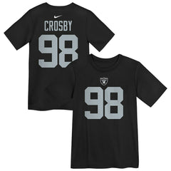 Las Vegas Raiders Maxx Crosby Preschool Player Name & Number T-Shirt | NFL Discount