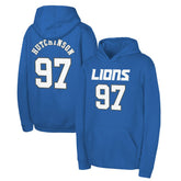 Detroit Lions Aidan Hutchinson Youth Mainliner Player Name & Number Pullover Hoodie | NFL Online