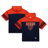 Chicago Bears Off Field Vintage Logo Short Sleeve Pullover Hoodie | NFL Discount