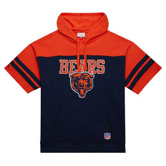 Chicago Bears Off Field Vintage Logo Short Sleeve Pullover Hoodie | NFL Discount
