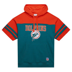 Miami Dolphins Off Field Vintage Logo Short Sleeve Pullover Hoodie | NFL Sale
