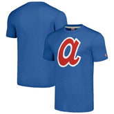Atlanta Braves Homage Cooperstown Collection Hand-Drawn Logo Tri-Blend T-Shirt - MLB T-shirts